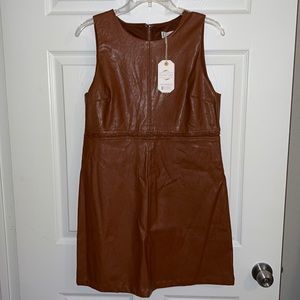 Faux Leather Dress